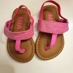 Pink Glitter Kids Sandals